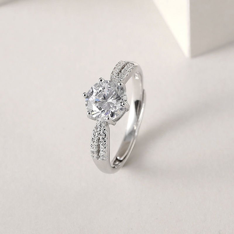 High Quality Zircon Ring Women S925 – Image 12