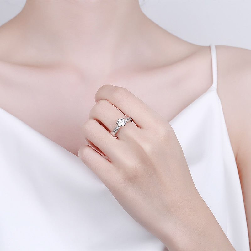 High Quality Zircon Ring Women S925 – Image 6