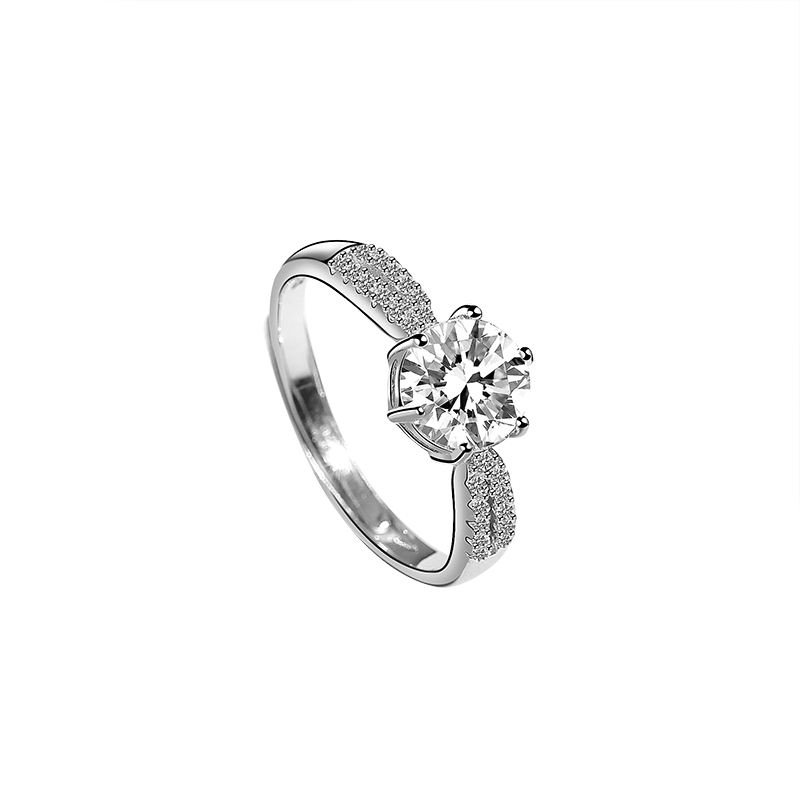 High Quality Zircon Ring Women S925 – Image 9