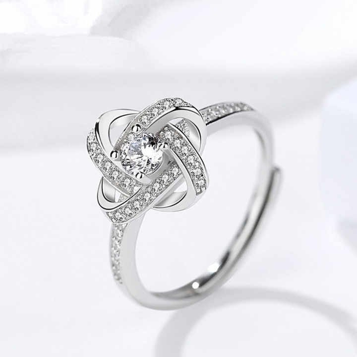 Bagues de fiançailles en argent Sterling 925, bijoux fins, Zircon cubique, forme de fleur
