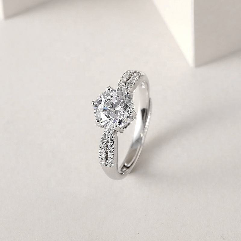 High Quality Zircon Ring Women S925 – Image 8