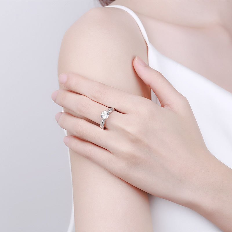 High Quality Zircon Ring Women S925 – Image 5