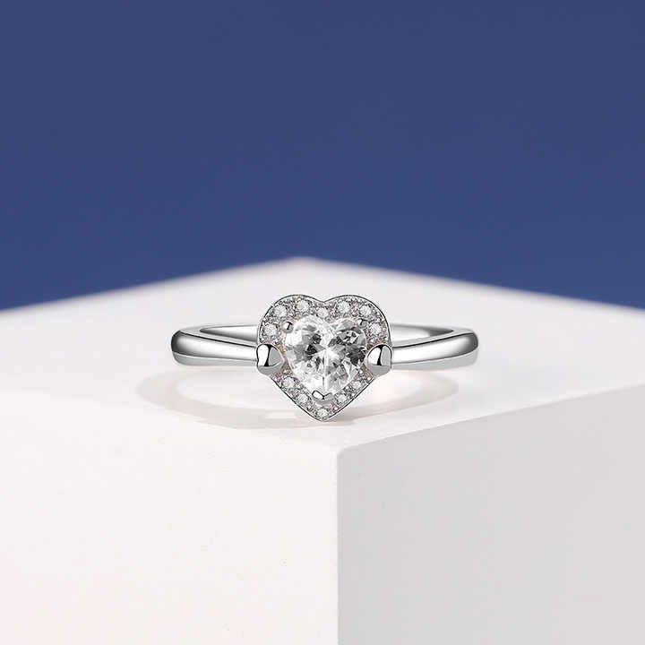 Spéciale mode bague de fiançailles bijoux argent 925 – Image 2