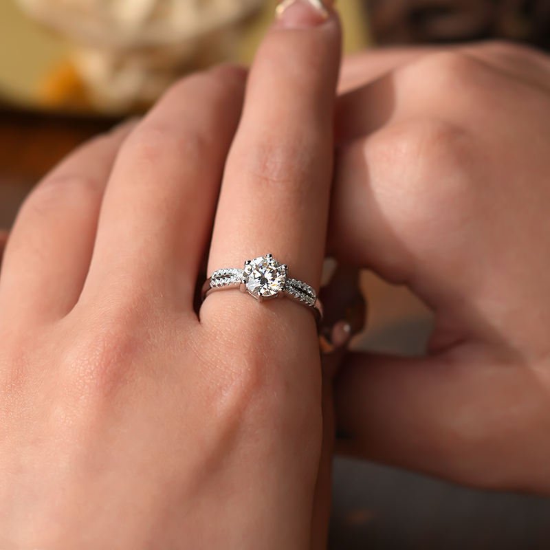 High Quality Zircon Ring Women S925 – Image 2