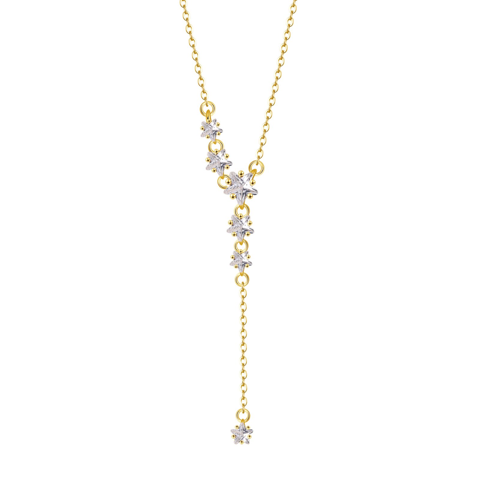Star Shape Geometric Tassel Pendant Necklace – Image 4