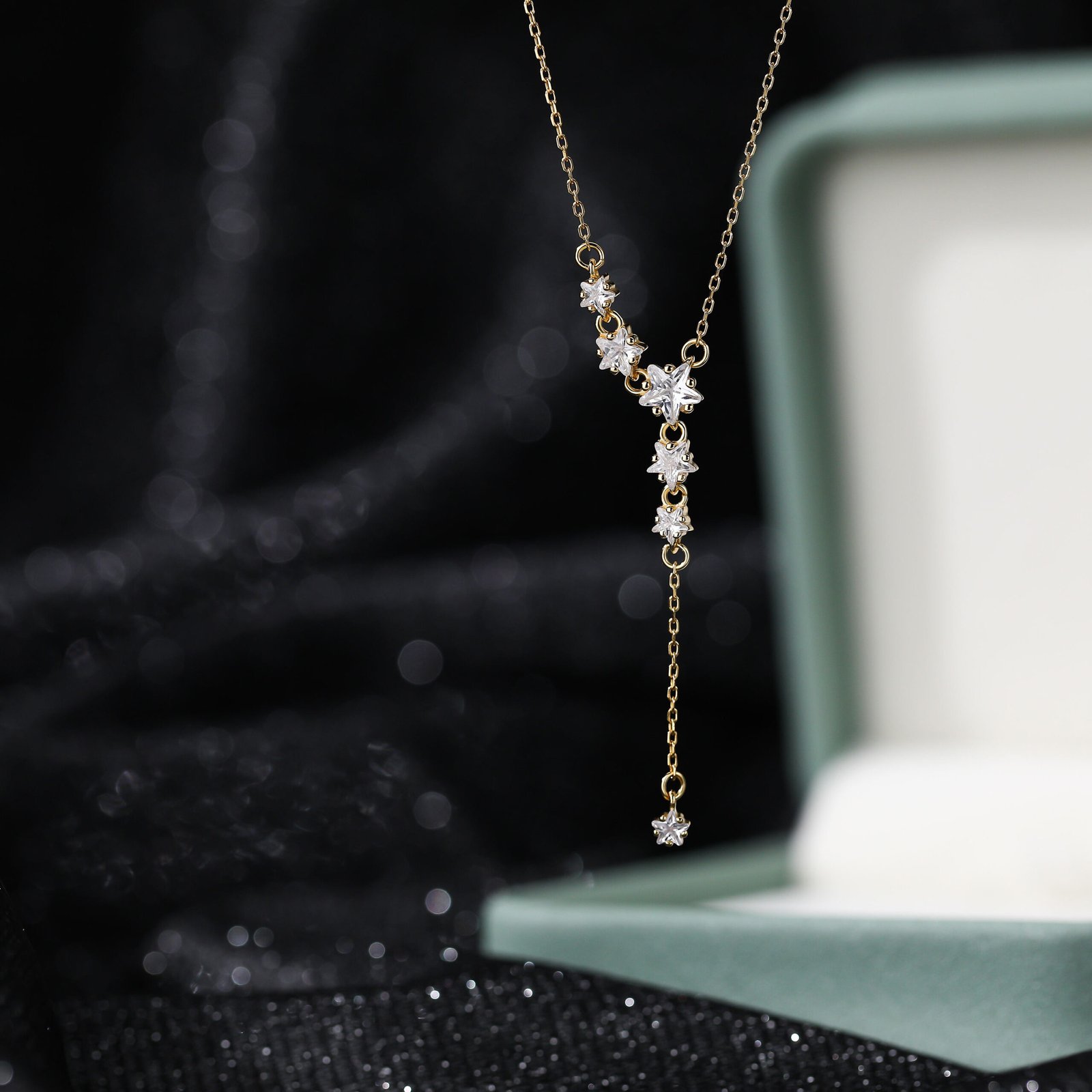 Star Shape Geometric Tassel Pendant Necklace – Image 2