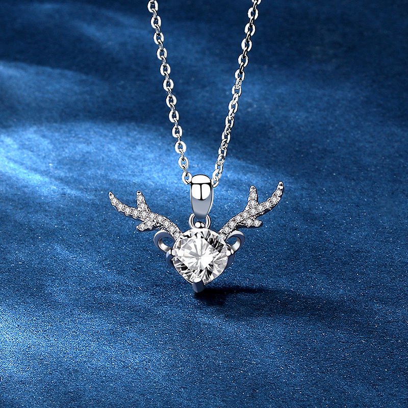 Moissanite Deer Shaped Pendant Necklace – Image 5