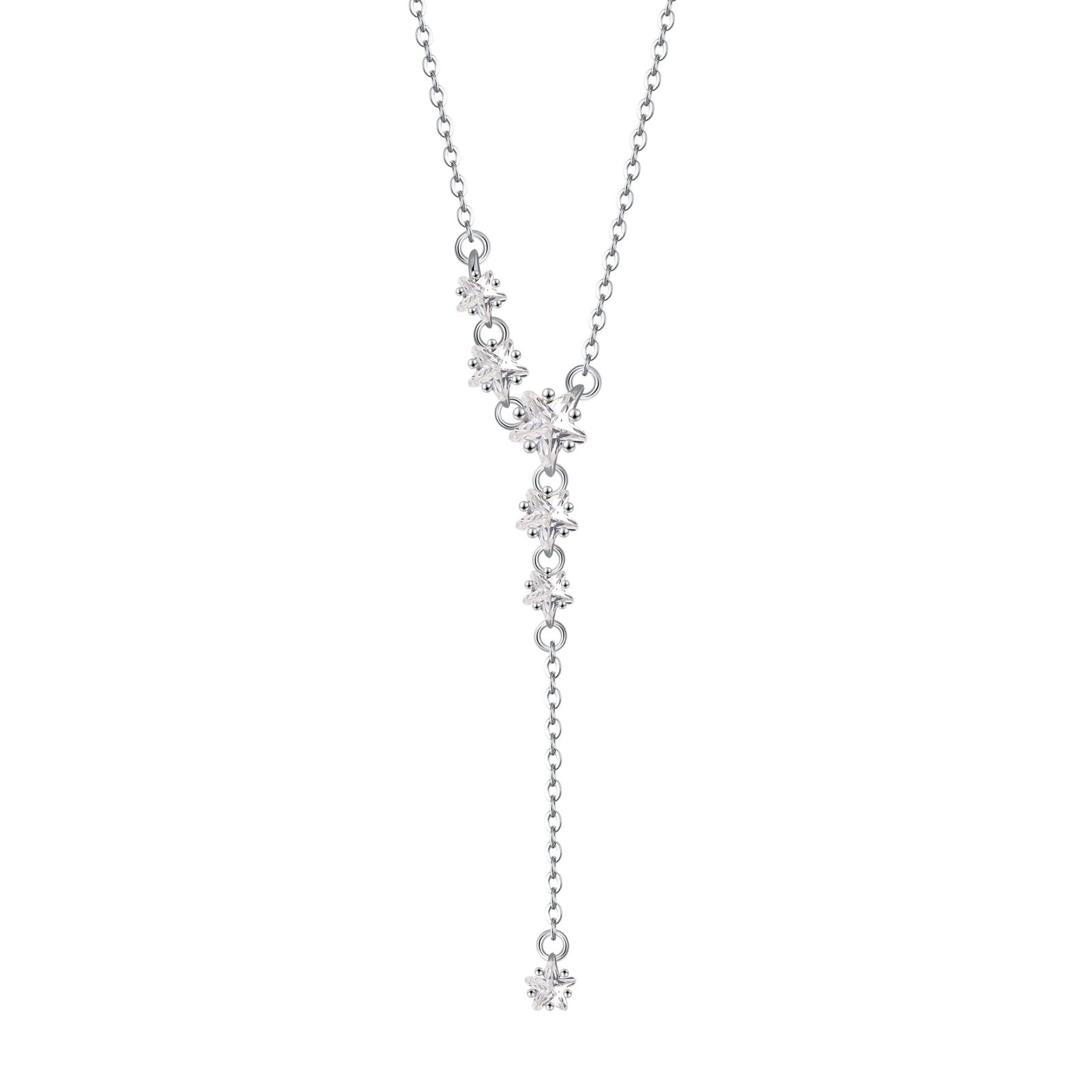 Star Shape Geometric Tassel Pendant Necklace