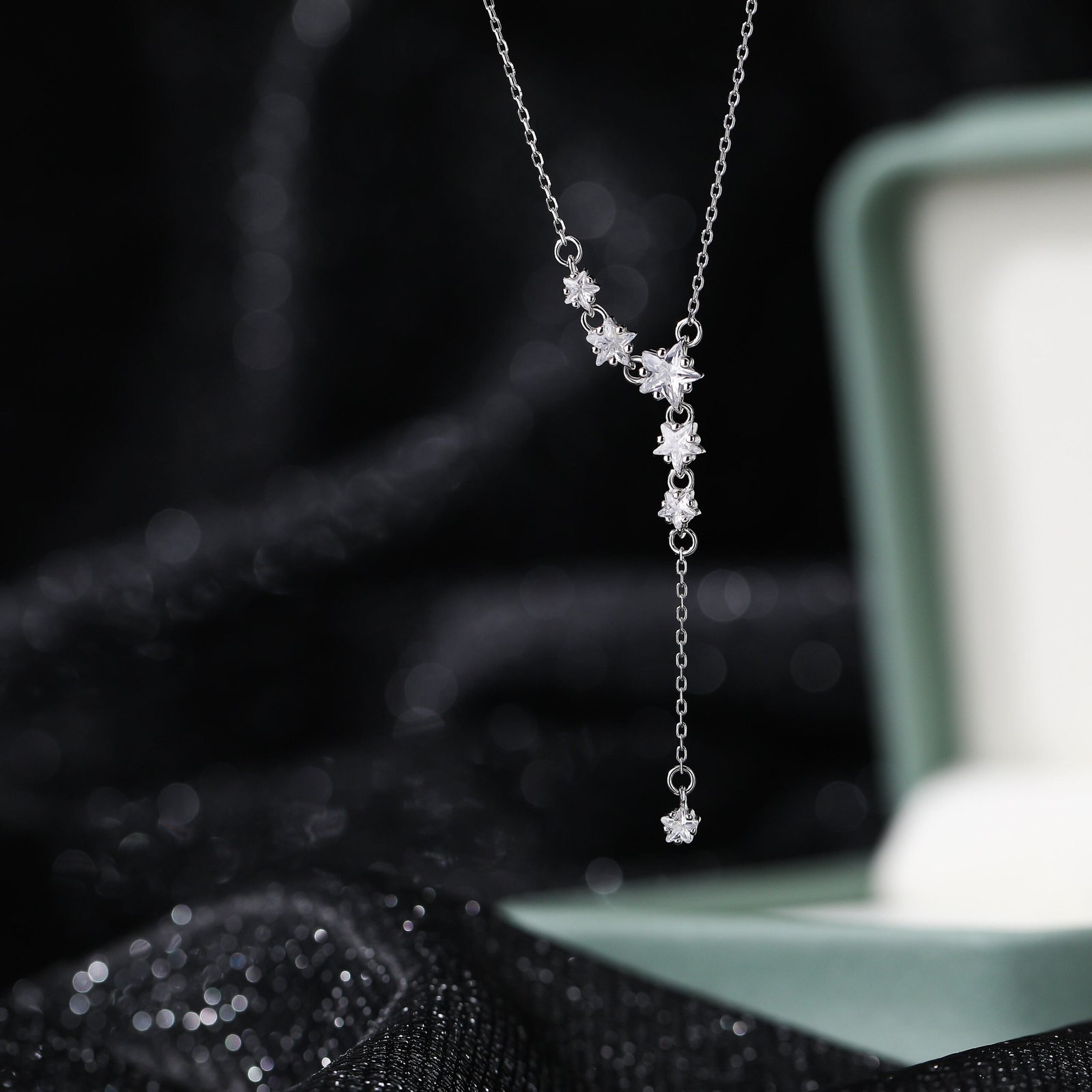 Star Shape Geometric Tassel Pendant Necklace – Image 3