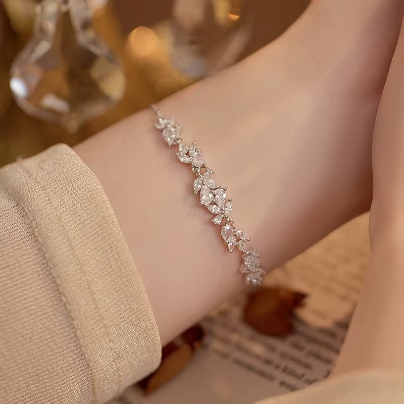 Bracelet papillon en argent sterling 925 pour femme, design original et luxueux, bracelet fleur de glycine – Image 4