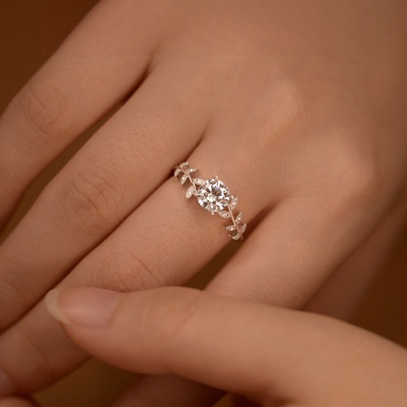 S925 Sterling Silver Laurel Ring Adjustable Fashionable – Image 4