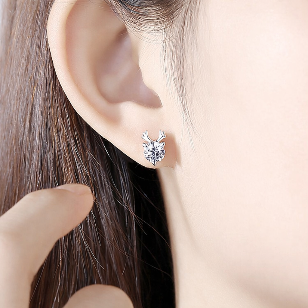 Boucles d'oreilles puces en argent 925 « All the Way with You » pour femmes, style japonais et coréen – Image 2