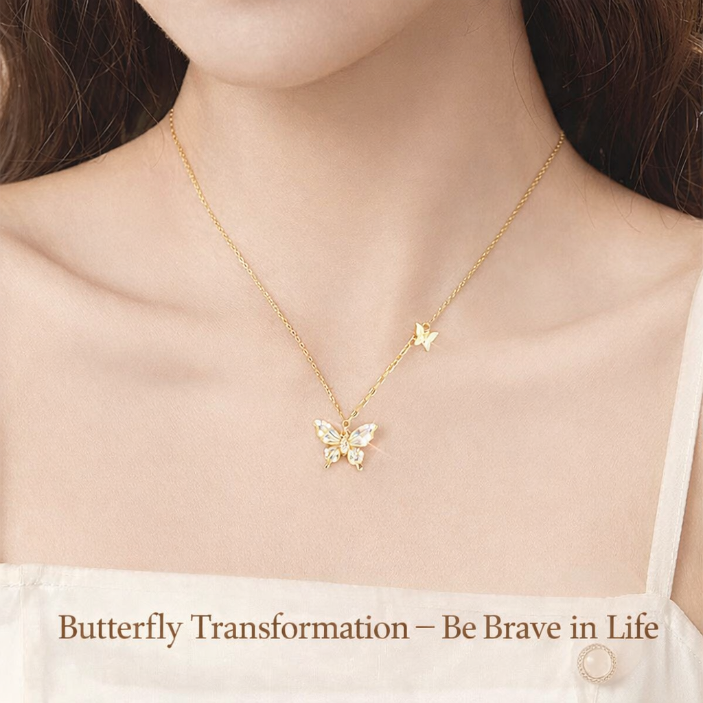 Collier papillon lumineux en argent sterling 925 - Un choix luxueux et raffiné pour femme – Image 4