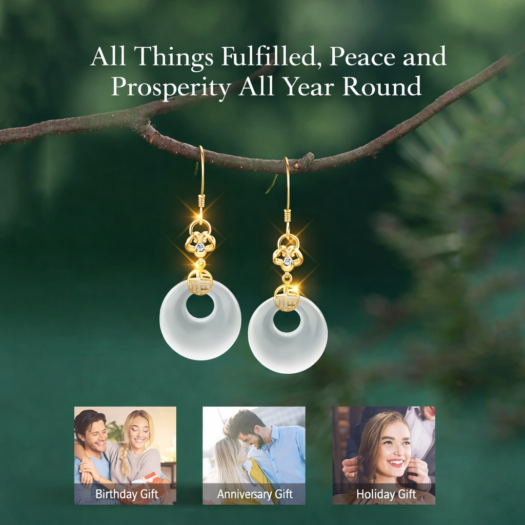 Boucles d'oreilles en calcédoine naturelle, pompons en argent sterling S925, style rétro – Image 5